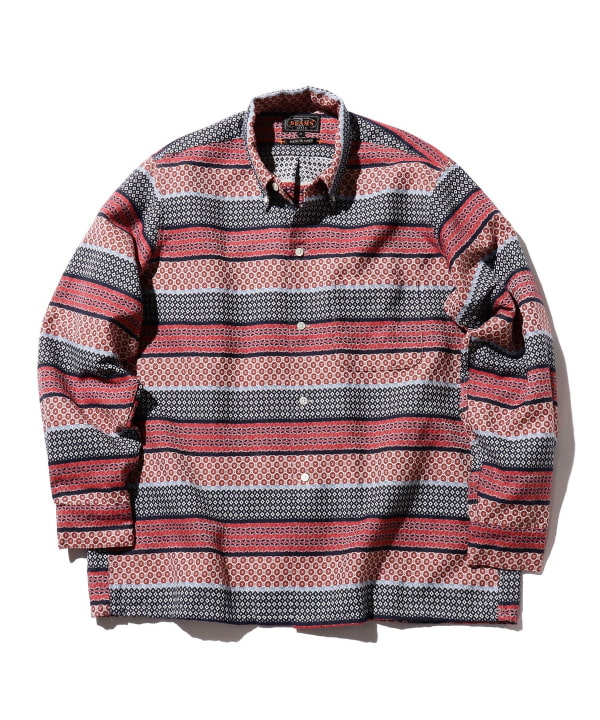 Open B.D. Fine Pattern Jacquard Stripe