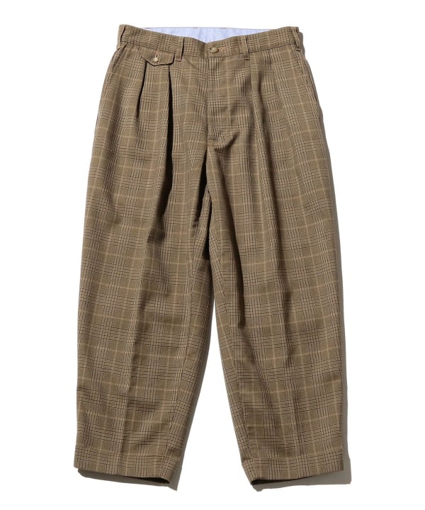 2 Pleats Tapered TW Twill Plaid