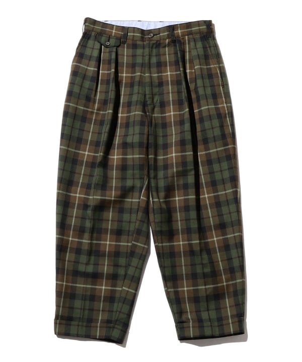 2 Pleats Tapered TW Twill Plaid